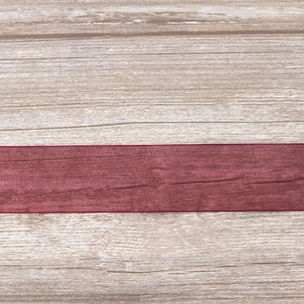 Лента органза SAFISA мини-рулон, 39 мм, 2 м, цвет 30, бордо. Арт P00520-39мм-30          