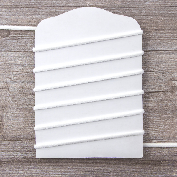 Резинка шляпная SAFISA, 3 мм, цвет 02, белый. Арт 4783-3мм-02