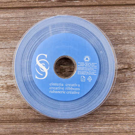 Косая бейка хлопок/полиэстер 20 мм, 25 м, цвет 65, серо-голубой. Арт 6120-20мм-65            