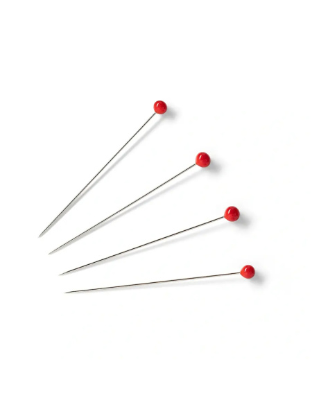 Булавки для закалывания с круглыми головками, красные 5 г 35 мм. Арт 136-0029700-040000