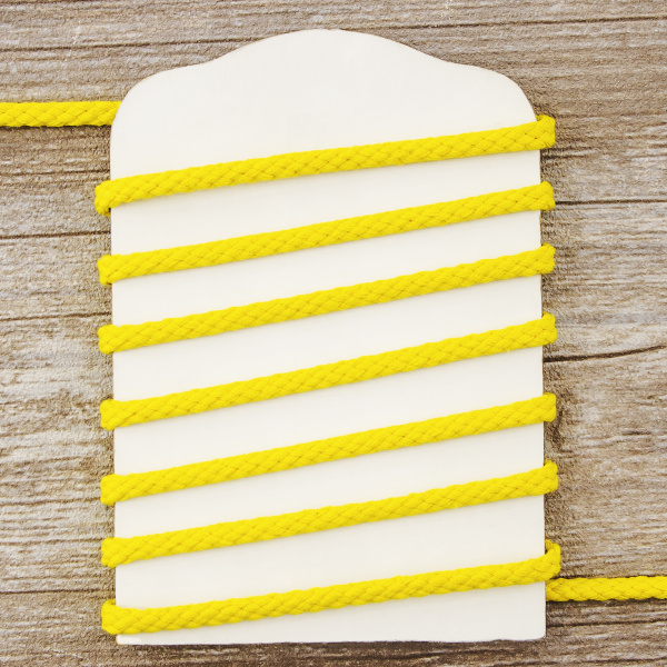 Шнур PEGA хлопковый, цвет желтый, 5,3 мм. Арт 8421684164202