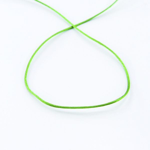 Шнур атласный SAFISA 1,5 мм, 25 м, цвет 62, майская зелень. Арт 470-62                  