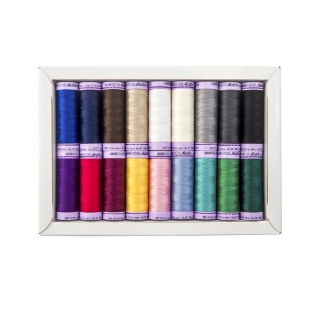 Набор с нитками Silk Finish  в подарочной упаковке, 18 катушек. Арт SFC18-KIT