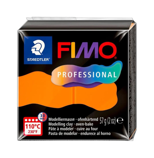 Полимерная глина FIMO "Professional", уп. 57 г, цвет оранжевый. Арт 8040-4