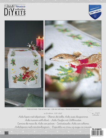 Набор для вышивания дорожки "Маленький олененок с кроликом". Арт PN-0166670