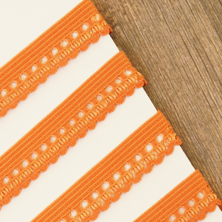Резинка отделочная ажурная, цвет оранжевый. Арт 12404/2220