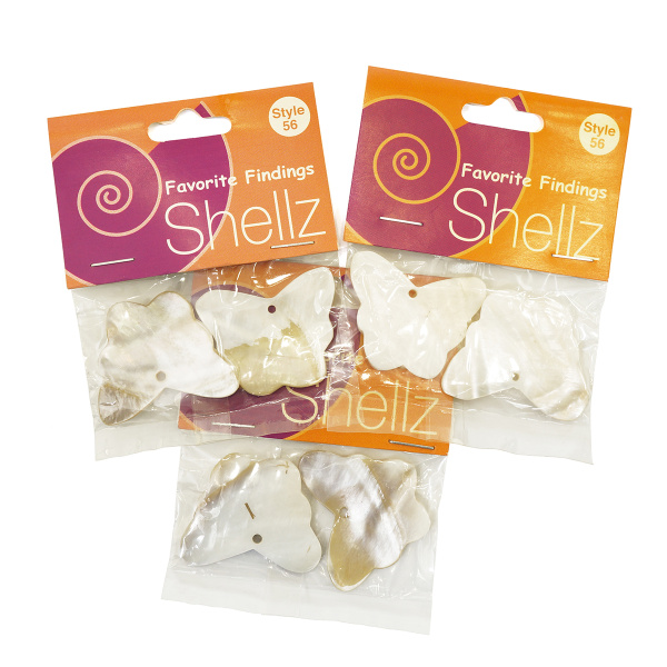 Подвеска "Shellz" Natural Butterfly River Shell Dangles. Арт 1850 00056              