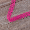 Мерсеризованное хлопковое кружево, 20 мм, цвет ярко-розовый. Арт 3037/3L                 