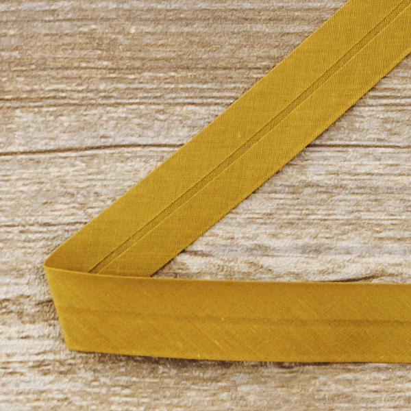 Косая бейка хлопок/полиэстер 20 мм, 25 м, цвет 107, мокрый песок. Арт 6120-20мм-107           