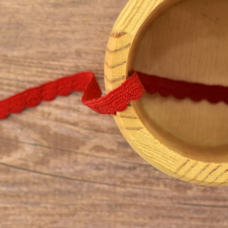 Кант-тесьма, 8 мм, цвет красный. Арт 2176/07