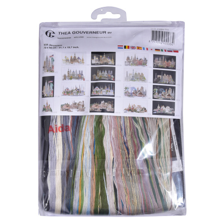 Набор для вышивания "Иерусалим", канва аида (черная) 18 ct. Арт 533.05