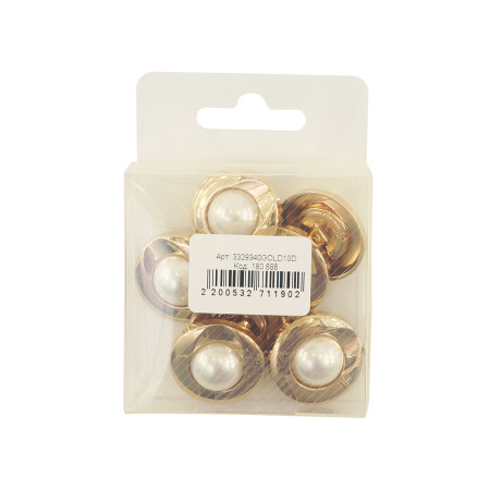 Пуговица DISBOTON, размер 40 цвет C/GOLD1 D 079. Арт 3329340GOLD10D