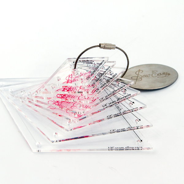 Набор лекал для заготовок-ромбов, 8 размеров (3/4”, 1”, 1 1/4”,1 1/2”, 1 3/4”, 2”,2 1/2”, 3”). Арт NL4162