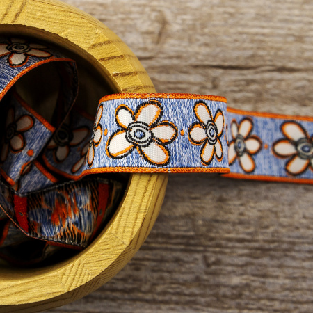 Лента жаккард SAFISA, 20 мм, 15 м, цвет 01. Арт 9103-20мм-01            