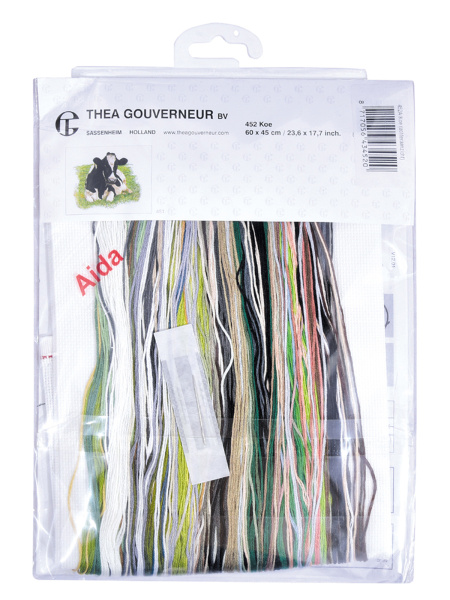 Набор для вышивания "Корова", канва лён 32 ct. Арт 452                     