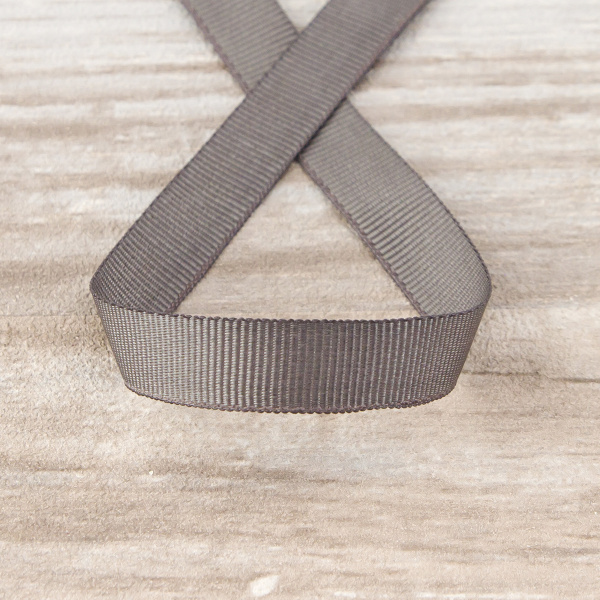 Лента репсовая SAFISA, 10 мм, 25 м, цвет 68, темно-серый. Арт 350-10мм-68       