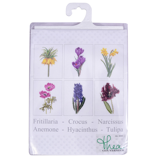 Набор для вышивания "Шесть цветочных мотивов" канва лён 36 ct. Арт 3083                    