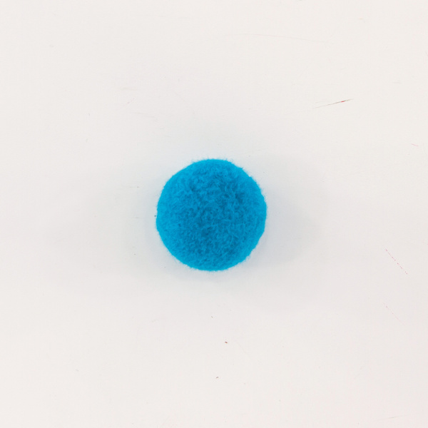 Помпоны декоративные, россыпь, диаметр 20 мм, 100 шт, цвет бирюзовый. Арт P-1- col.517