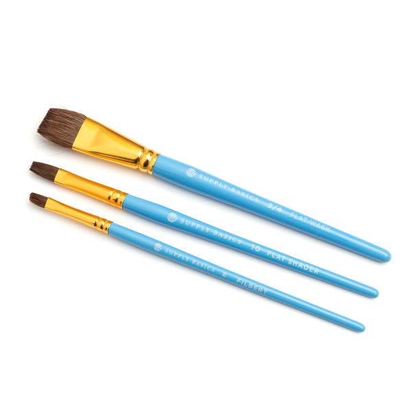 Набор кистей "Watercolor Natural Bristles" с натуральным ворсом, для акварели. Арт 354839