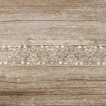 Кружево-вышивка на тюле, 20 мм. Арт 42274/F3