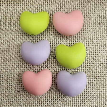 Наконечники для спиц в форме сердечка, стопперы, размер 3,5х2 см, 6 шт. Арт 7543