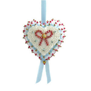 Набор для творчества - елочная игрушка "Пряничное сердце" (красное)
