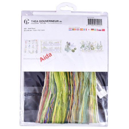 Набор для вышивания "Травы", канва аида (черная) 18 ct. Арт 424.05                  