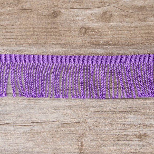 Бахрома витая, 60 мм, цвет ярко-сиреневый. Арт PP-60 col.406               