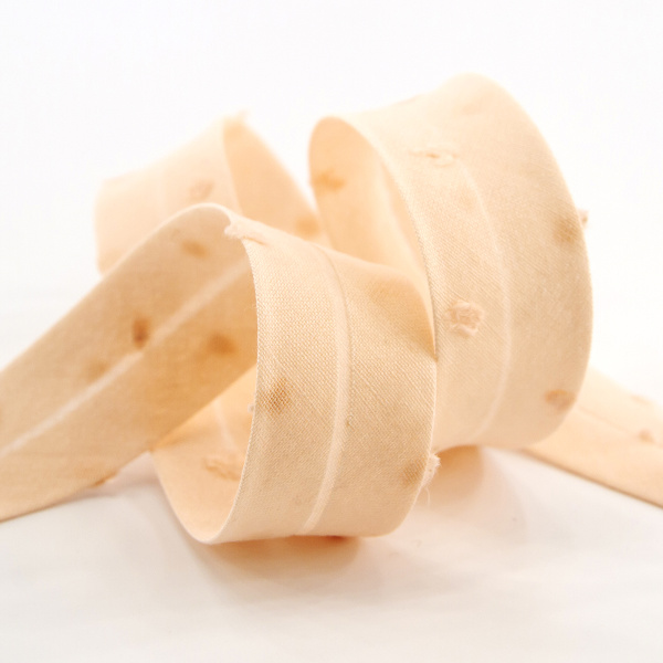 Косая бейка хлопок, 20 мм, 20 м, цвет 52, цвет бледно-розовый. Арт 6552-20мм-52