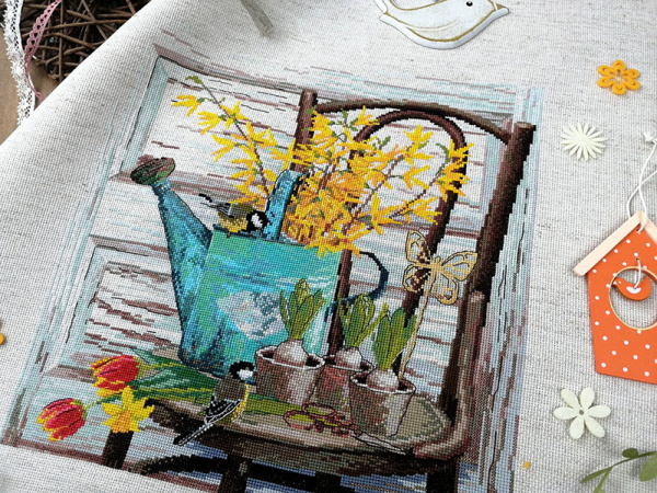 Набор для вышивания  "Голубая лейка". Арт 04.005.26