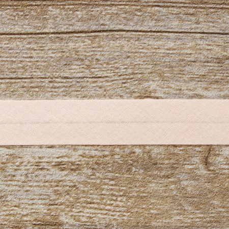 Косая бейка хлопок/полиэстер 20 мм, 25 м, цвет 83, чайная роза. Арт 6120-20мм-83            