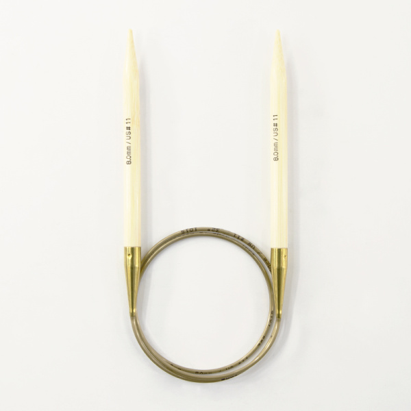 Спицы, круговые, бамбук addiNature BAMBOO №8, 80 см. Арт 555-7/8-80