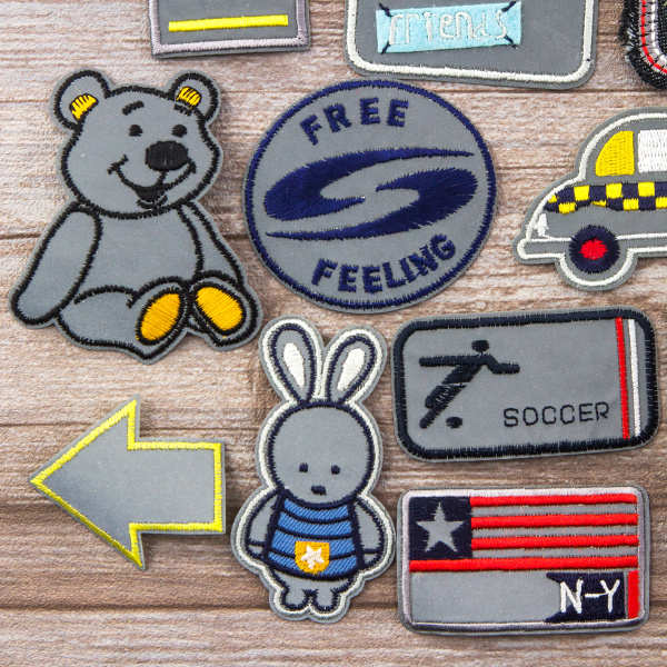 Набор термоаппликаций светоотражающих, 100 штук. Арт 47-1                     