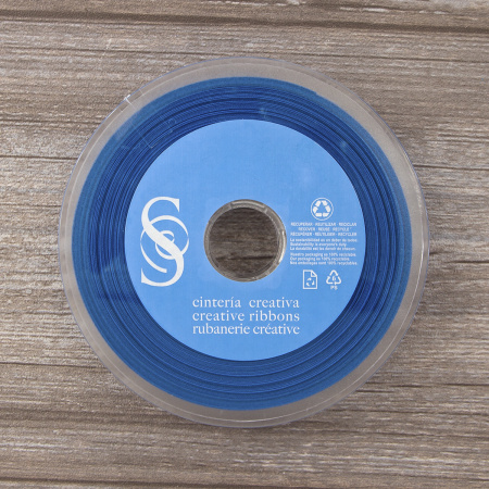 Косая бейка хлопок/полиэстер 20 мм, 25 м, цвет 126, васильковый. Арт 6120-20мм-126           