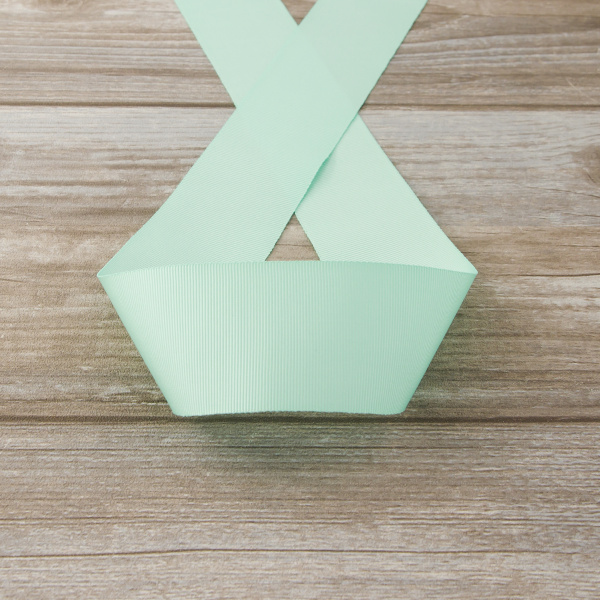 Лента репсовая SAFISA, 50 мм, 25 м, цвет 53 ментоловый. Арт 350-50мм-53