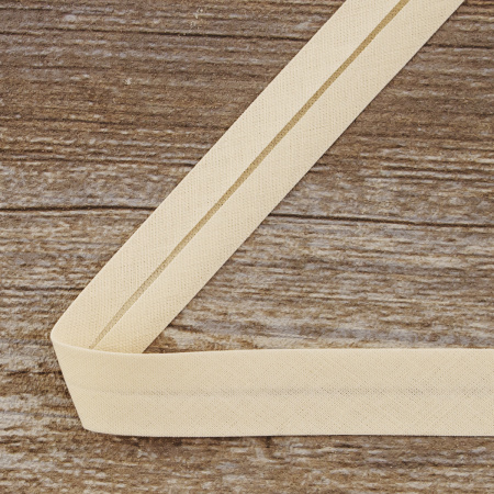 Косая бейка хлопок, 20 мм, 25 м, цвет 83, цвет чайная роза. Арт 6600-20мм-83