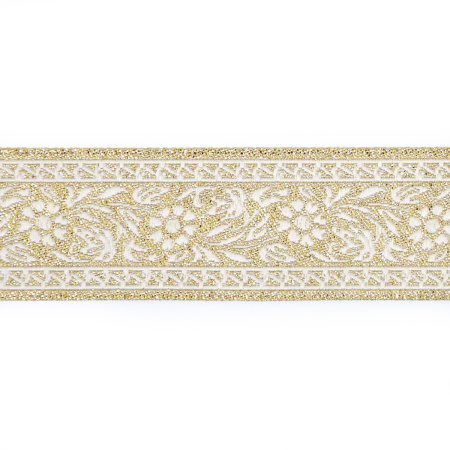 Лента жаккардовая с люрексом SAFISA арт.9251, 25 мм, 15 м. Арт 9251-25мм-101