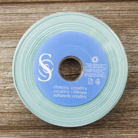 Косая бейка хлопок/полиэстер 20 мм, 25 м, цвет 53, ментоловый. Арт 6120-20мм-53            