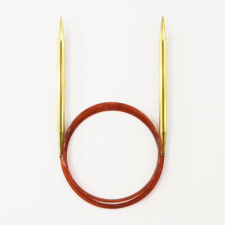 Спицы круговые позолоченные с удлиненным кончиком, №7, 150 см. Арт 755-7/7-150