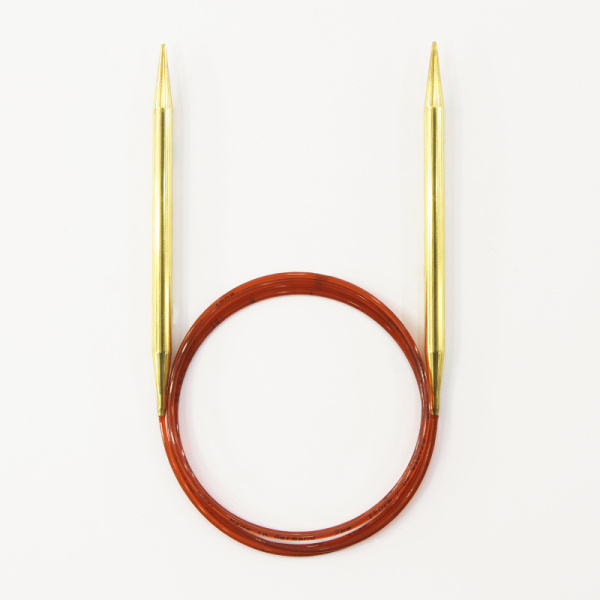 Спицы круговые позолоченные с удлиненным кончиком, №7, 150 см. Арт 755-7/7-150