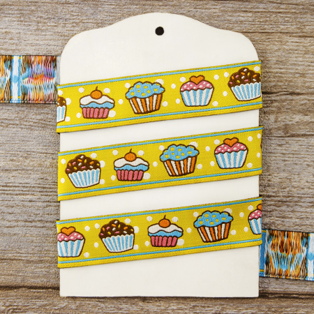 Лента жаккард SAFISA, 25 мм, 15 м, цвет 03. Арт 9176-25мм-03