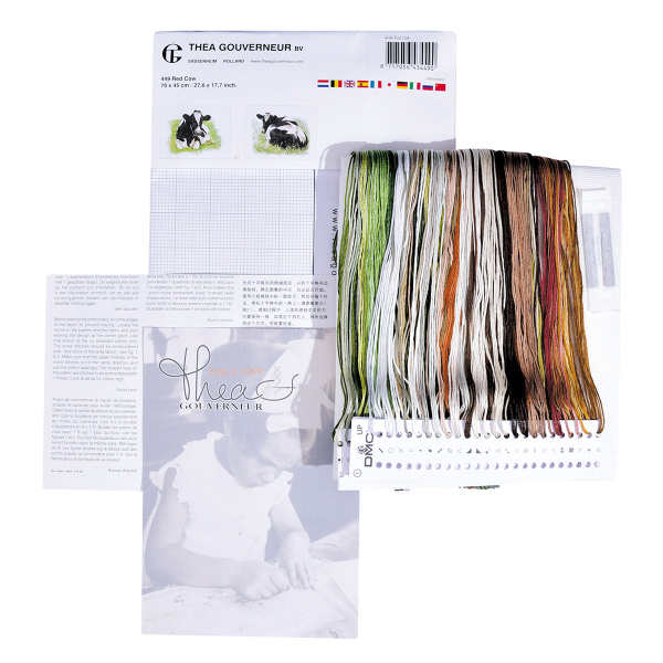 Набор для вышивания "Рыжая корова", канва аида 16 ct. Арт 449A                    