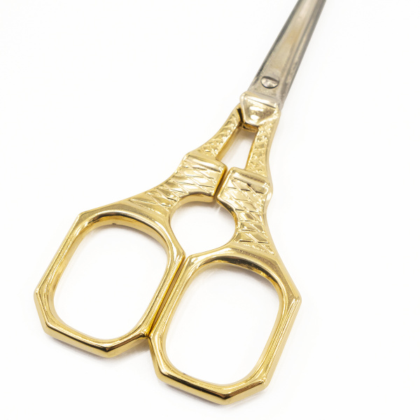 Ножницы для вышивания "Эйфелева башня", цвет золотой, в чехле, 10 см. Арт CI2820