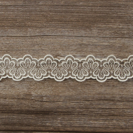 Кружево-вышивка на тюле, 20 мм. Арт 42176/00