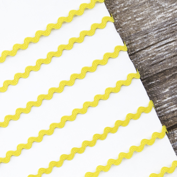 Тесьма PEGA тип вьюнчик, желтый, 5,1 мм. Арт 841510417A4201