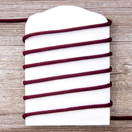 Шнур плетеный SPIRAL ( SAFISA), 4 мм, 25 м, цвет бордовый. Арт 25281-4-30