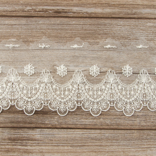 Кружево-вышивка на тюле, 60 мм. Арт 42246/00