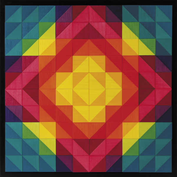 Мозаика из кубиков дизайнерская NAEF CLASSIC "Mosaik" 6+, натуральное дерево, цветная, 100 деталей. Арт 9404