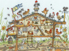 Набор для вышивания "Cut Thru' Hen Home". Арт XCT37