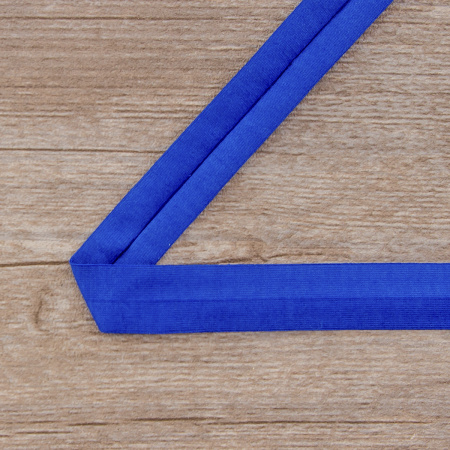 Косая бейка хлопок, 20 мм, 20 м, цвет 13, синий. Арт 6598-20мм-13
